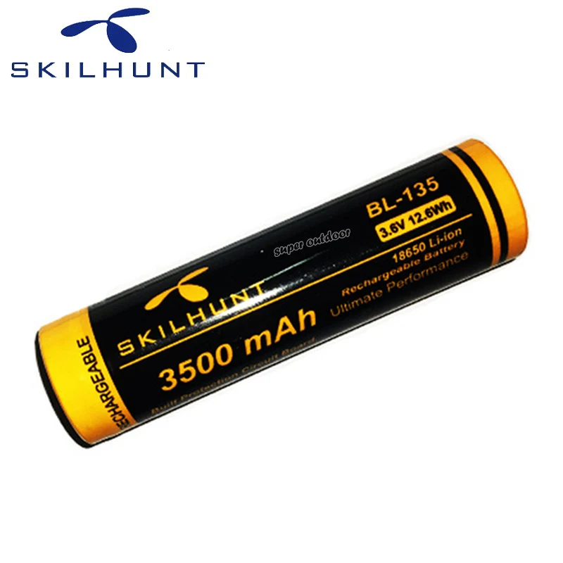 Аккумулятор SKILHUNT литий ионный аккумулятор 18650 3500 мАч непрерывный ток разряда