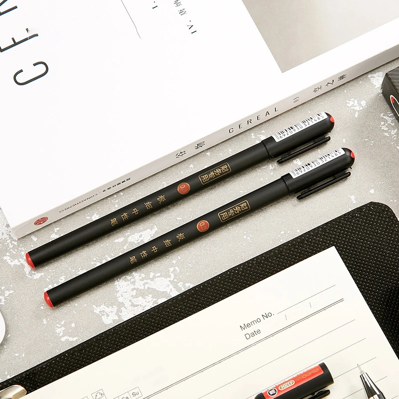 Ручка с гелевыми чернилами тонким кончиком 2 шт./компл. 0 3 мм|Гелевые ручки| |