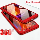 Чехол с полным покрытием 360 для Huawei Y6P, Y7P, Y5P, 2020, Y6S, закаленное стекло, противоударный чехол для Huawei Y9S, Y5, Y6, Y7, Y9 Prime 2019, бампер