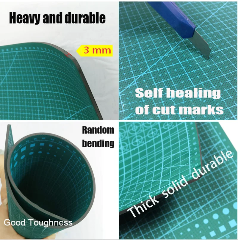 Коврик для резки A3 ПВХ двусторонний самовосстанавливающийся | Канцтовары офиса и