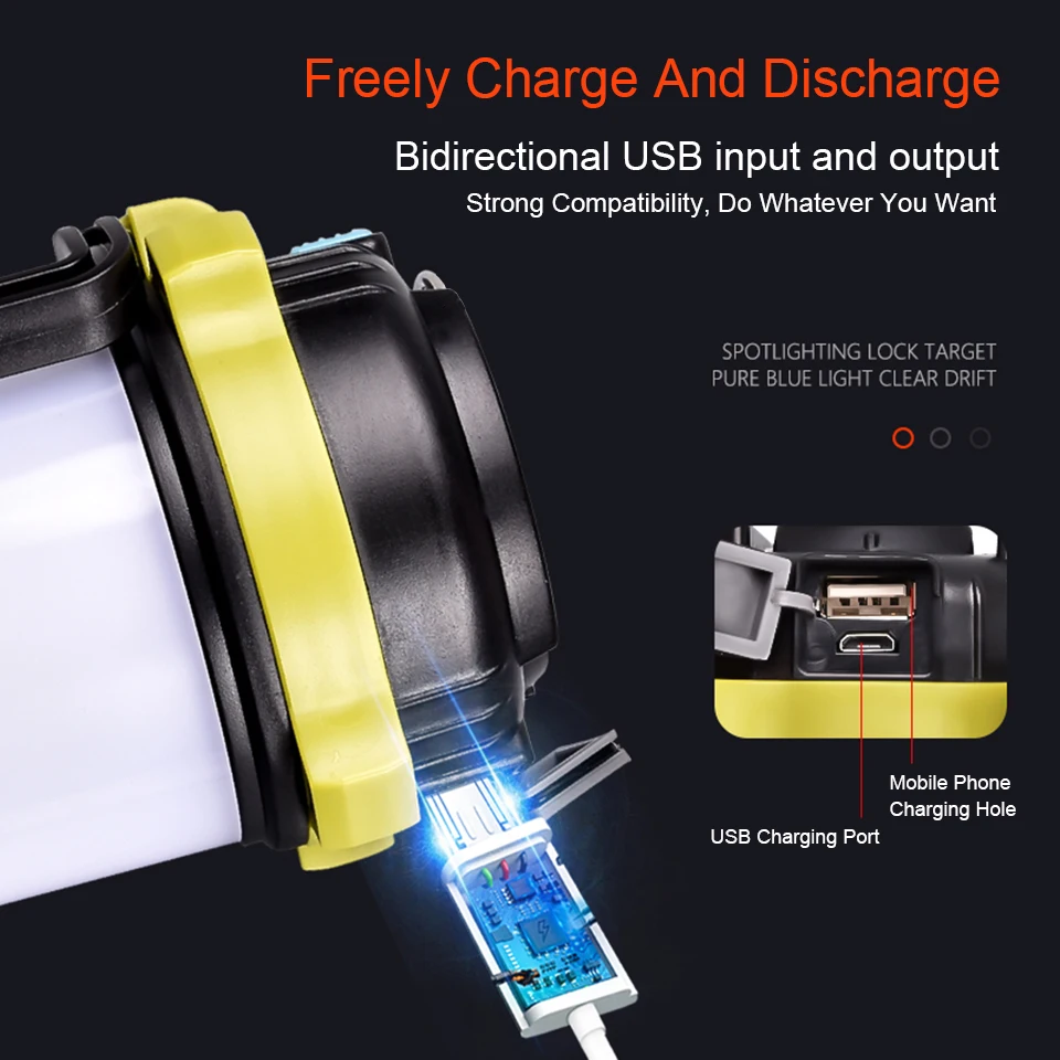 Светодиодный фонарь для кемпинга 100 Вт с USB зарядкой|Фонарики и осветительные