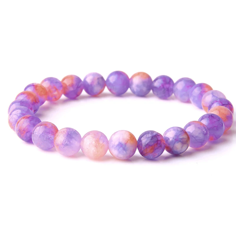 Многоцветные бусины из нефрита натурального камня браслеты для женщин модный