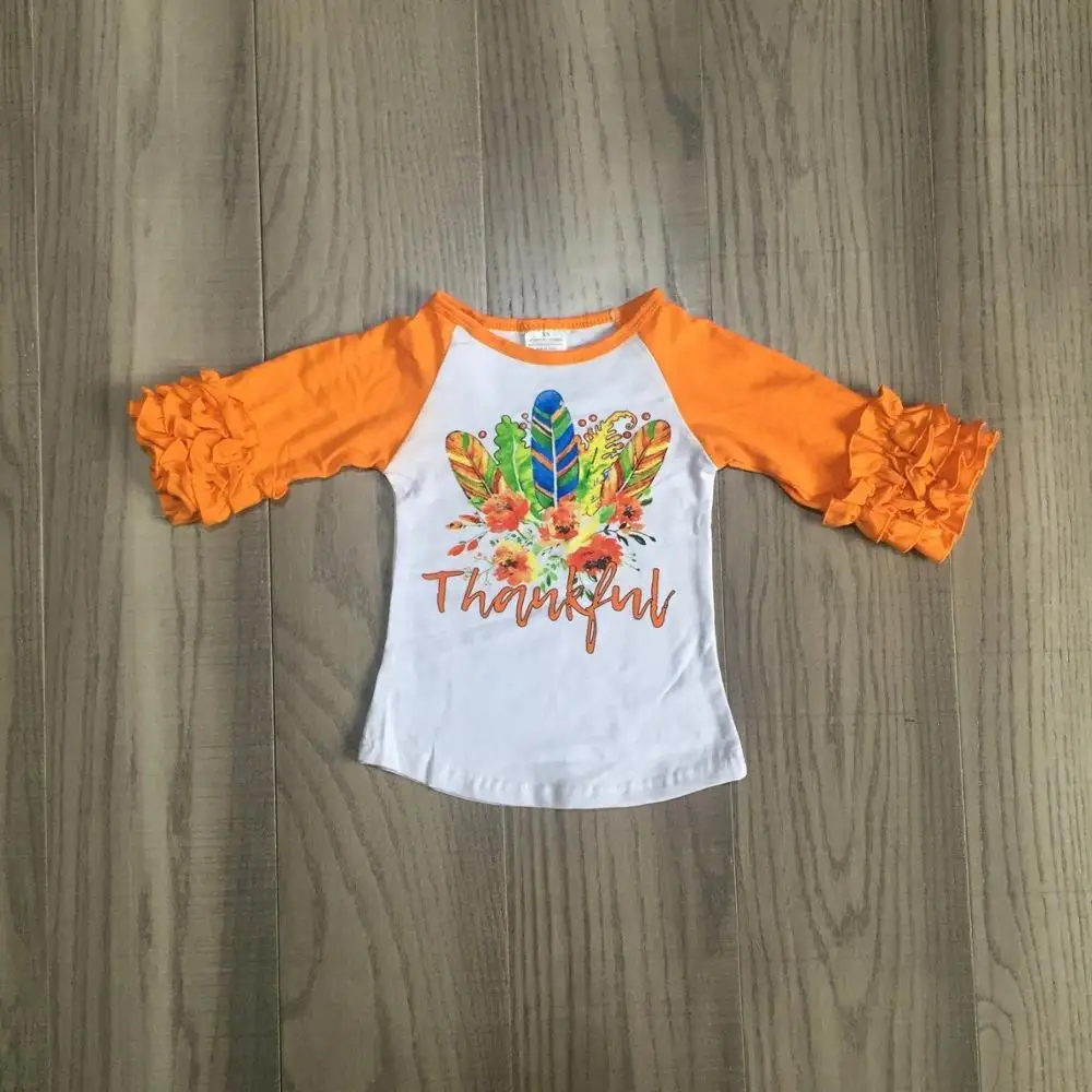 Осенне зимний хлопковый топ с рукавами глазурь для маленьких девочек футболка