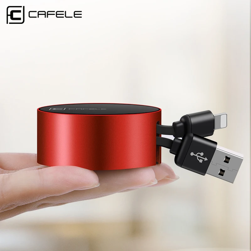 CAFELE Выдвижной USB кабель для iPhone X XI XS MAX usb зарядки XIR XR 7 8 Plus мини портативный