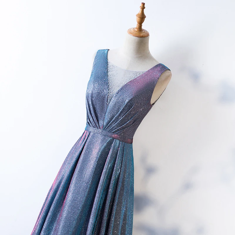 

Prom Dresses A Line V Neck Women Party Gowns Long Evening Formal Gowns Plus Size