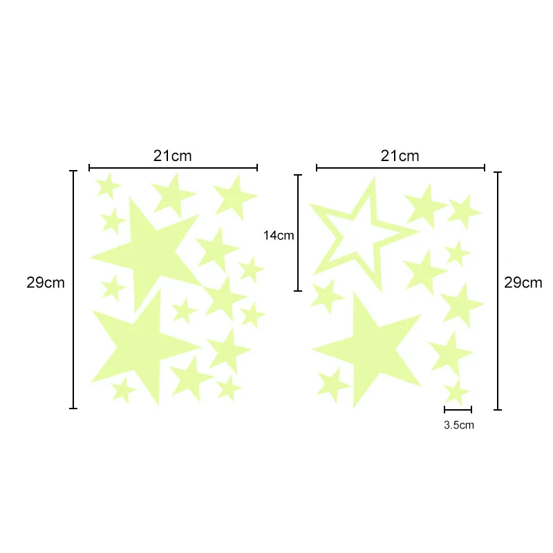 

New 435Pcs/set Glow In The Dark Stickers Waterproof vinyl material Luminous Moon Dots Stars Wall Ceiling Decal bedroom decor