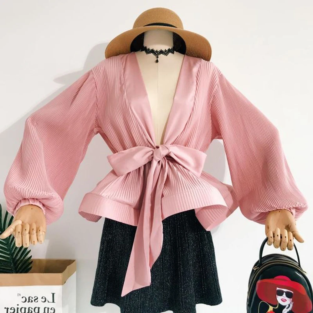 

Mujer Summer Cardigan Women Sashes Belt Blouses Chiffon Beach Shirts Sunproof Cardigans Party Club Boho Holiday Vacation Blusas