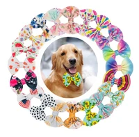 50pcs summer dog collar slidable dog bow tie charm bowties pet dog collar decoration accessories small middle dog collar charms