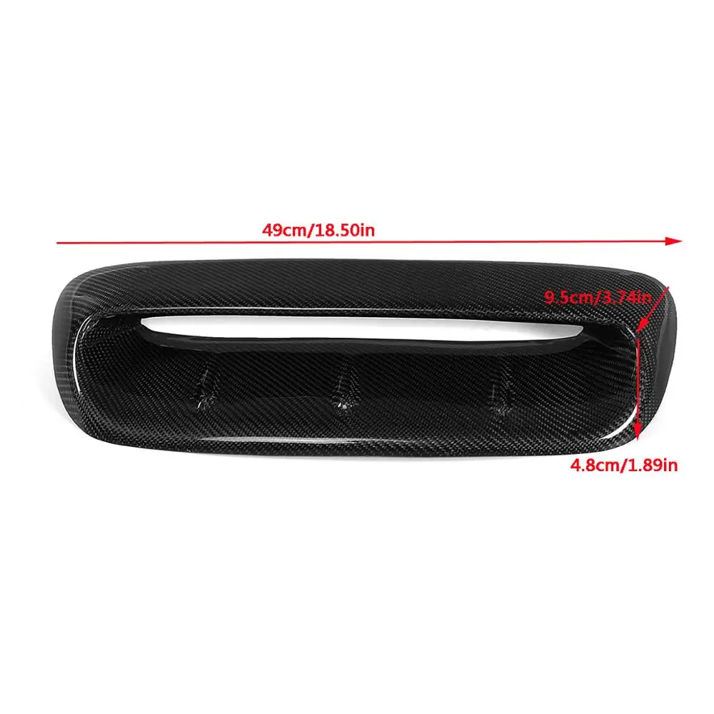 Углеродное волокно прямой капюшон овальная капота Впускное отверстие