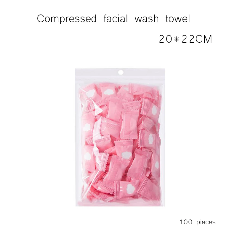 100PCS 10-100 Шт портативное хлопковое сжатое полотенце для путешествий, расширяемое мини-полотенце для ухода за лицом, здоровое волшебное полотенце для спорта на открытом воздухе - Цвет: 100PCS