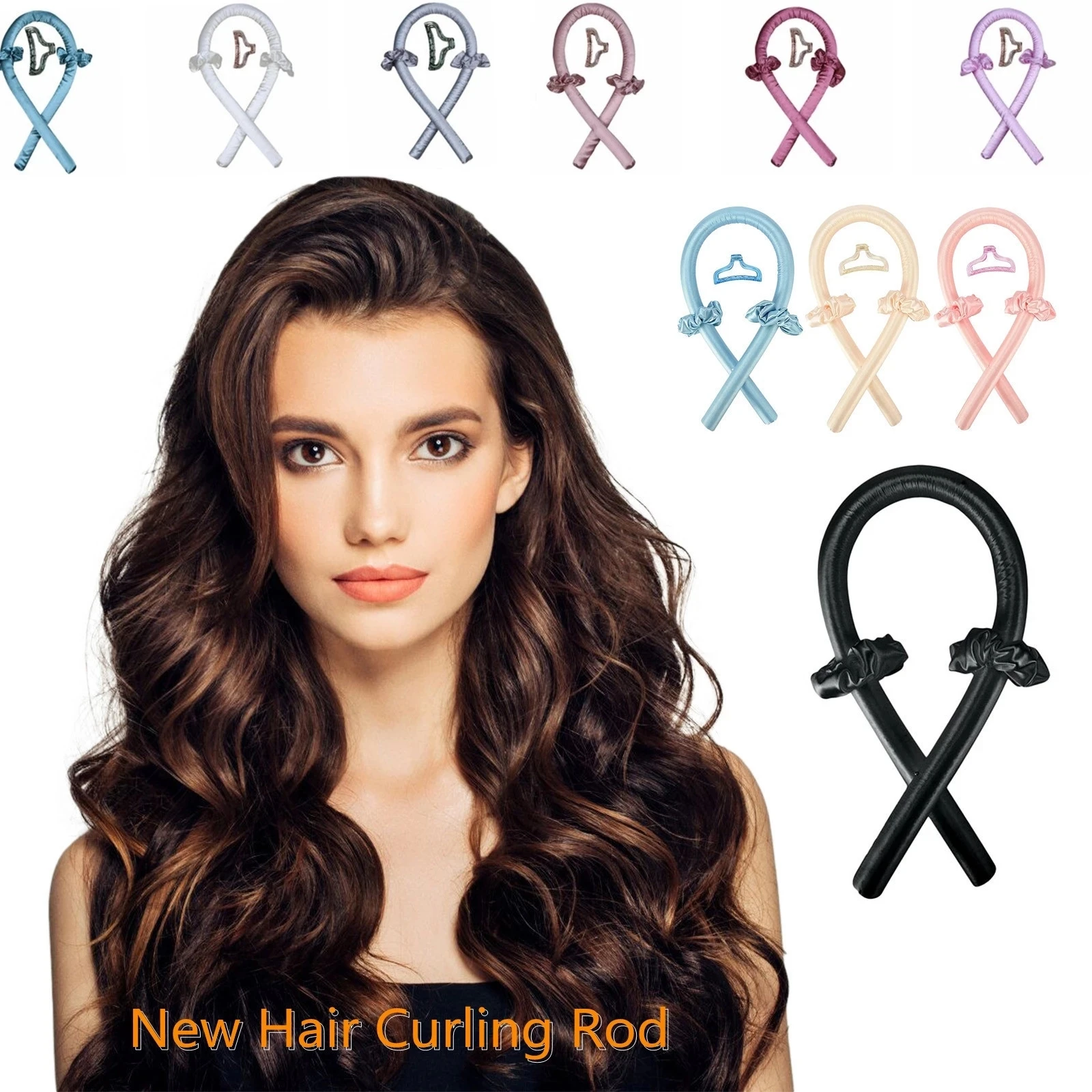 

Heatless Curling Rod Headband Curls Silk Ribbon Curler Hair Rollers Sleeping Soft Wave Formers Women Hair Styling Tools