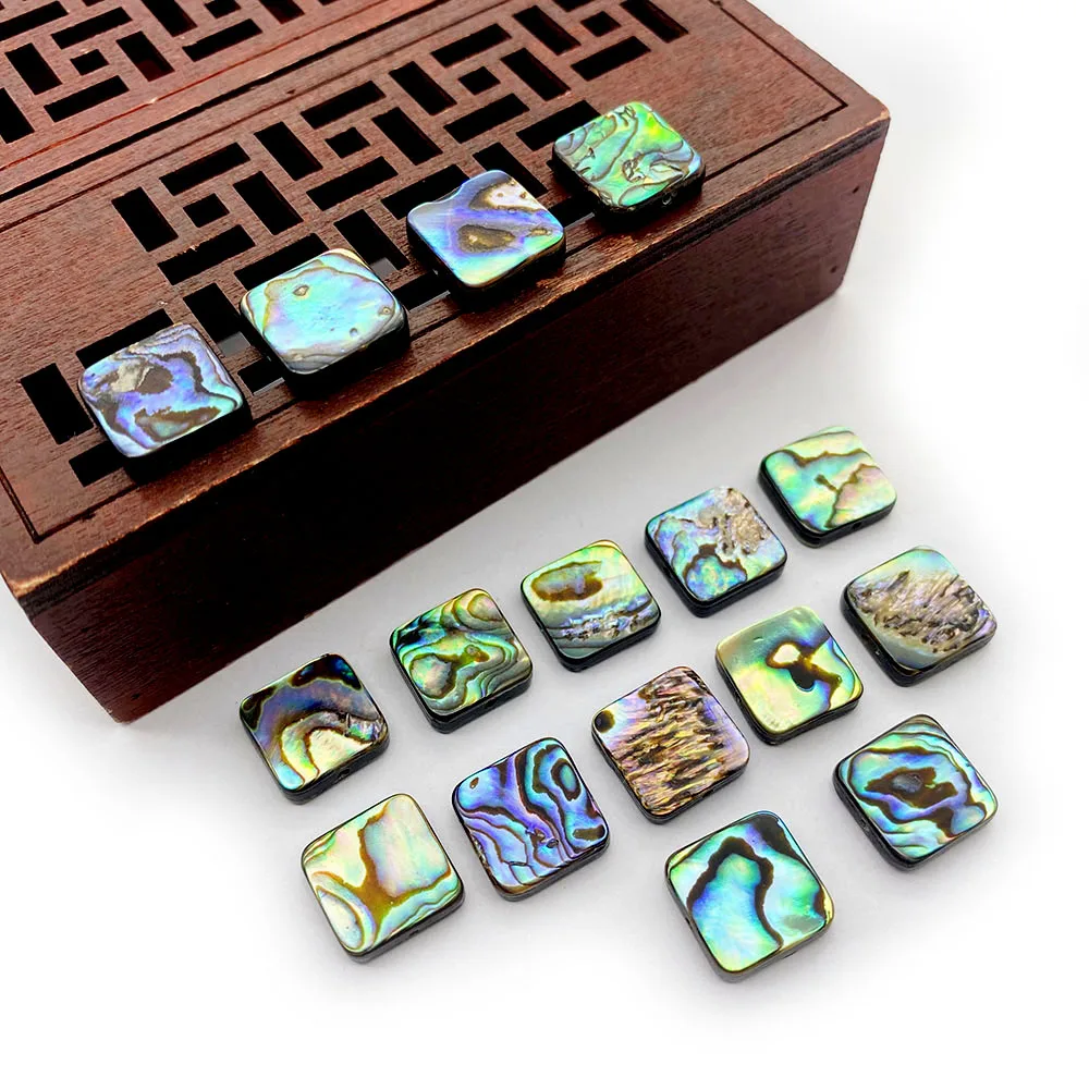 

5pcsNatural Abalone Shell Beads Square Necklace Accessories DIYbeads for Jewelry Making Charms for Bracelets Earrings 10/12/14mm