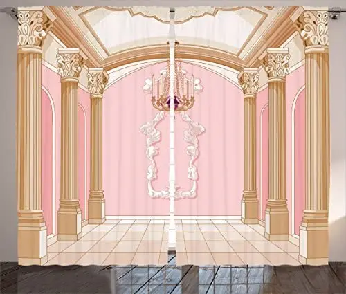 Мультяшные шторы сказочный замок интерьер бальной комнаты Волшебная люстра