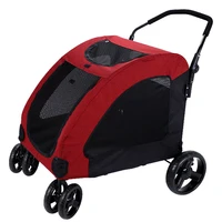 Pet Stroller Folding Trolley Case Large Capacity Cat And Dog Luggage Stroller 2 in 1 Dog And Cat Transporter Walking To Relax