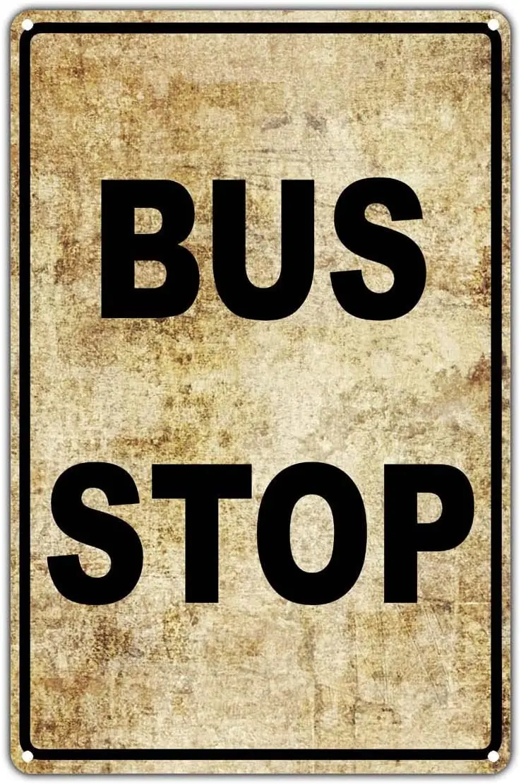 

Bus Stop No Car Parking Public Transportation Vintage Retro Metal Wall Decor Art Shop Man Cave Bar Garage Aluminum 8"x12" Sign