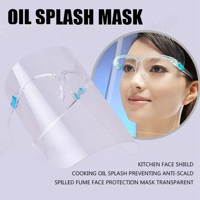 

Clear Plastic Protective Face Shield Mask For Face Eyes Anti Fog Splash Proof Isolation Safety Full Face Shield Mask Protection