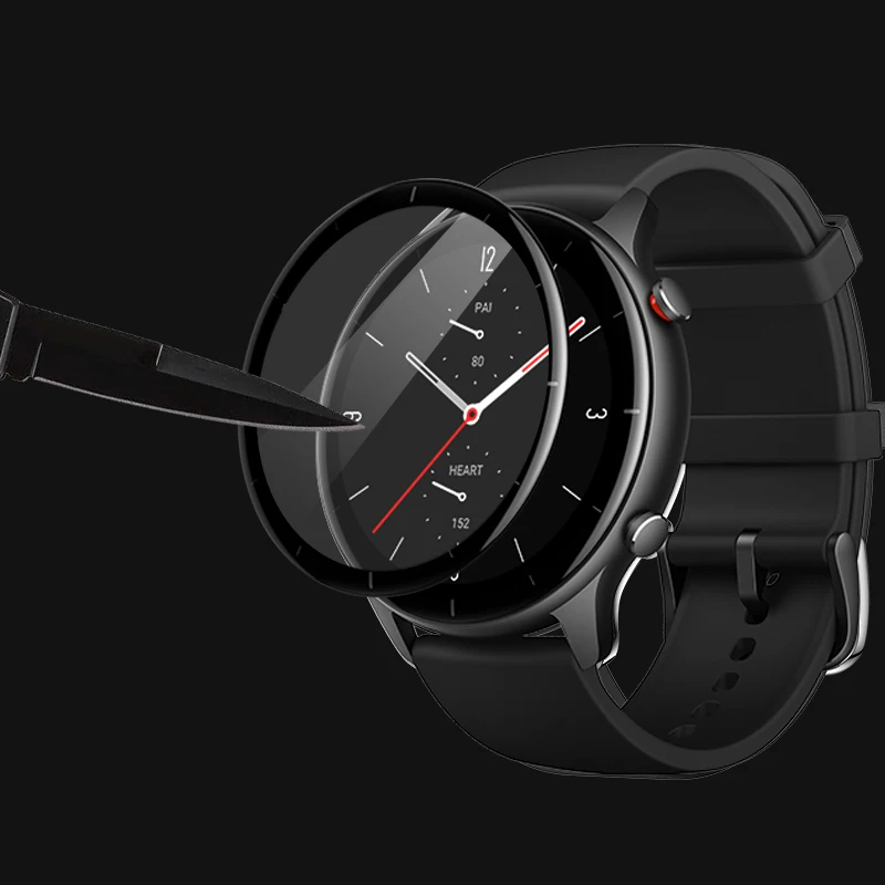 Защитная пленка из мягкого стекловолокна для часов Amazfit GTR 2e Xiaomi защитный чехол на