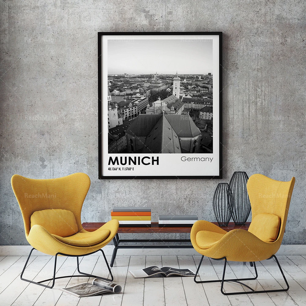 Берлин Мюнхен и Гамбург немецкие городские фотографии путешествий черно-белый