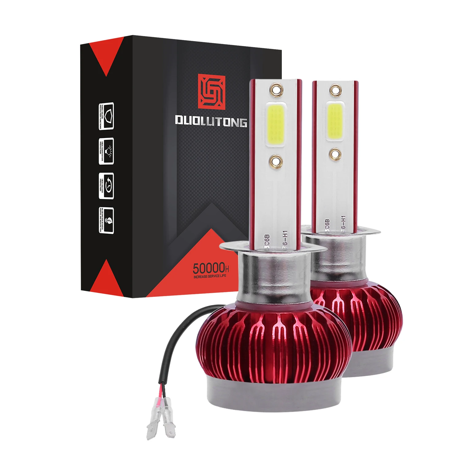 2 * Авто H1 светодиодный фары дальнего/ближнего света лампы 24 Вт 6500K 6500LM запчасти |