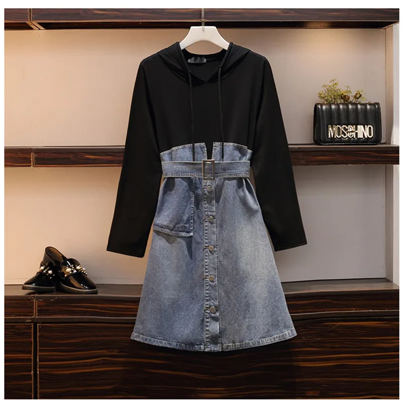 Мода 2019 Новое Женское весенне осеннее платье большого размера Женская мода