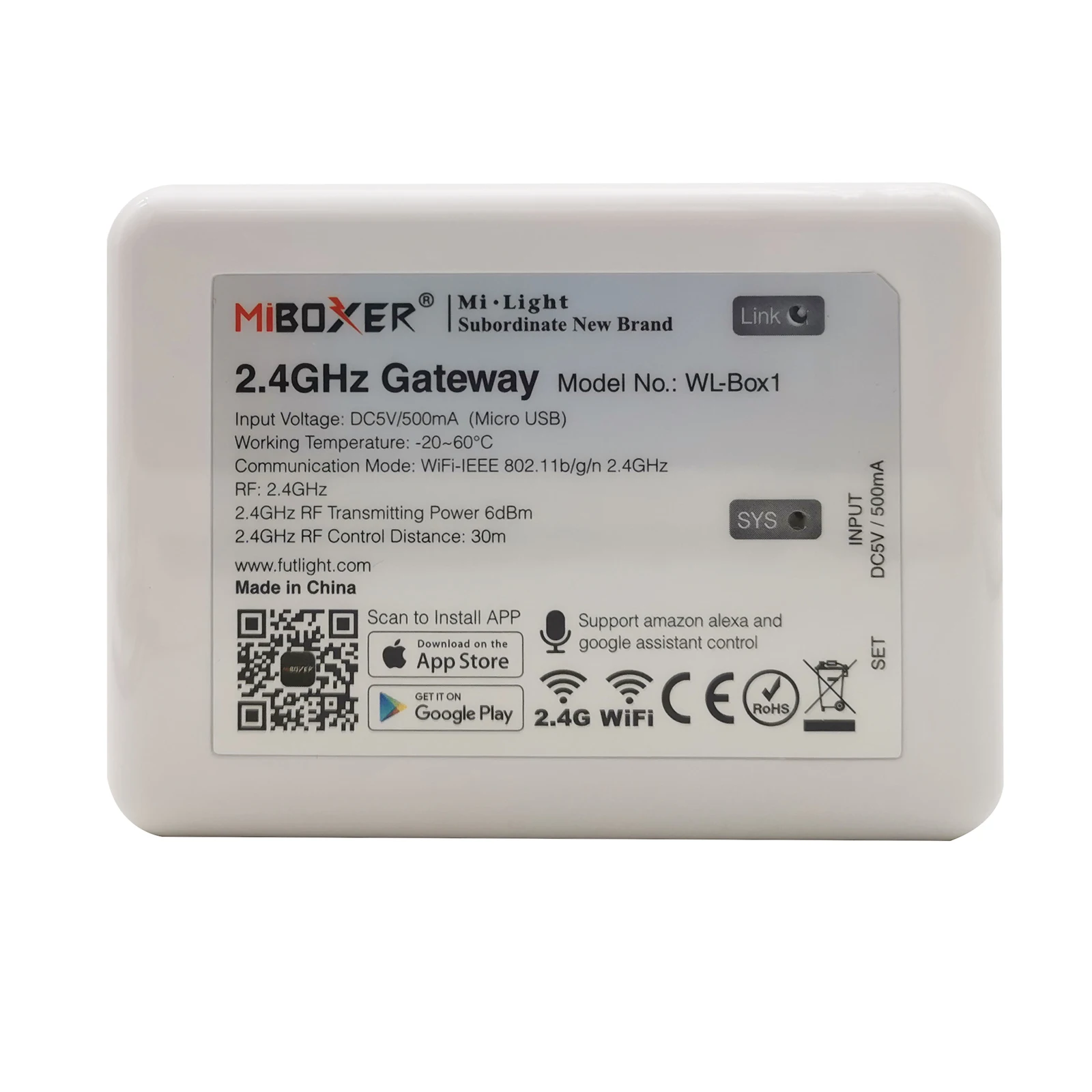 MiBoxer 2 4G 6W GU10 CCT двойная белая светодиодная лампа для прожектора FUT017 + WL Box1 Wifi