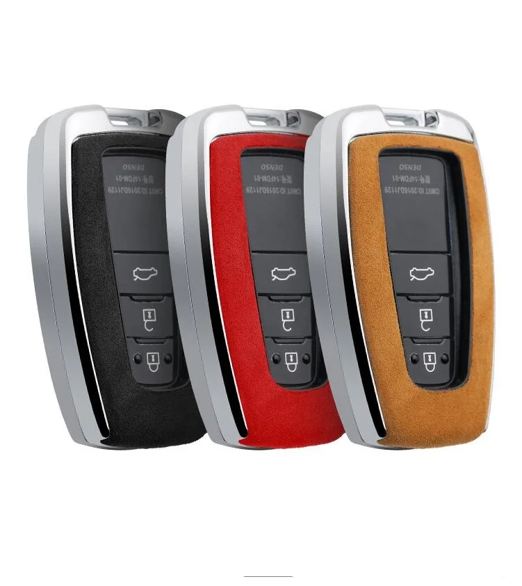 Автомобильный Гальванизированный сплав и кожа чехол для ключей Toyota Camry Corolla C HR CHR