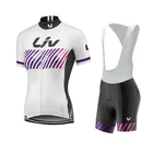 Женская летняя одежда для велоспорта из лайкры LIV 2022, комплект из джерси и нагрудников для шоссейного велосипеда, гелевые шорты, спортивный костюм, женская одежда для велоспорта, комплект для горного велосипеда