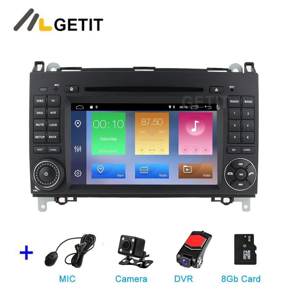 DSP Android 9,0 автомобильный DVD мультимедиа радио gps для Mercedes Benz B200 W169 W245 Viano Vito W639 Sprinter W906 - Цвет: DSP 2G CAM DVR SD