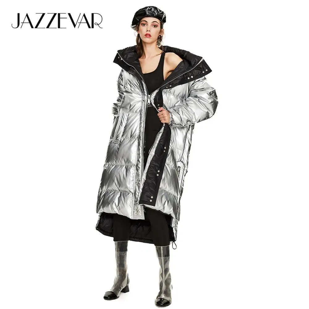 JAZZEVAR 2019 Зима Новое поступление женский пуховик качественная свободная одежда