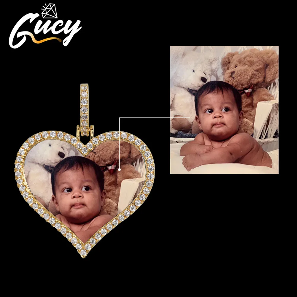 Кулон GUCY в форме сердца на заказ однотонная цепочка с кулоном виде круглой спины