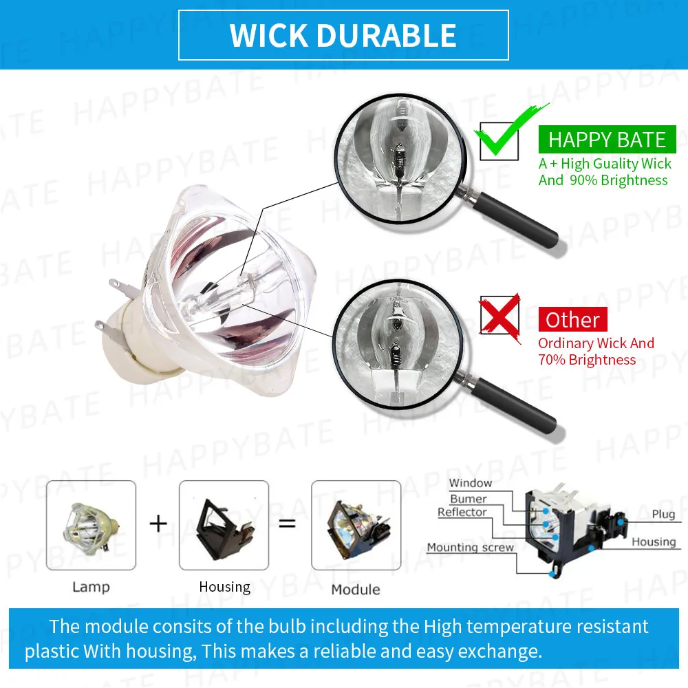 MW519 MP502 MP511 + MP512 MP514 MP522 MX850UST совместимая лампа проектора MP525P MP575 MP575P MP612 MP612C MP622 для