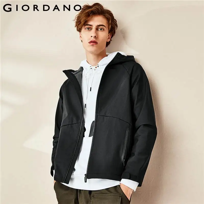 

Giordano мужские куртки из флиса с рукавами реглан, куртка с косыми карманами на молнии, зимние куртки для мужчин 01070734