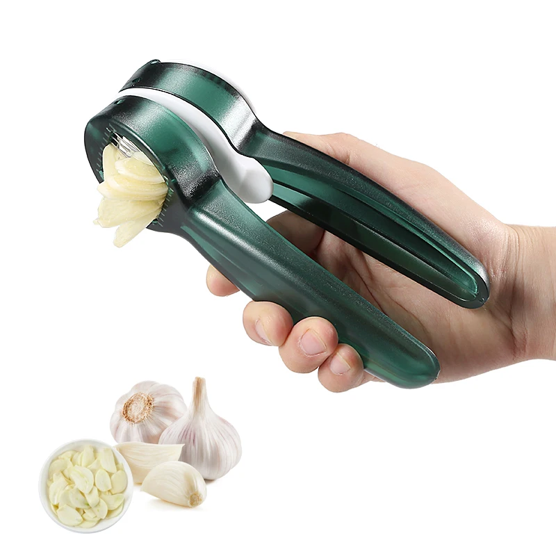

1pcs Garlic Press Manual 2 In 1 Multifunctional Garlic Slicer Stainless Steel Garlic Mincer Chopping Squeezer Kitchen Gadgets