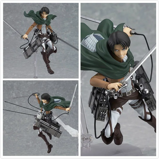 Аниме атака на Титанов ПВХ Фигурки Eren Mikasa Ackerman Levi Rivaille Figma 203 207 213 фигурка коллекционная игрушка