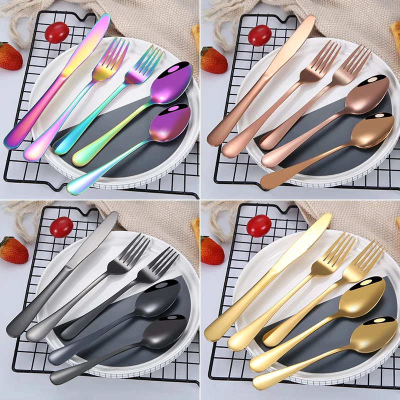 Веселый жаркий набор посуды радужных цветов современный дизайн дорожный