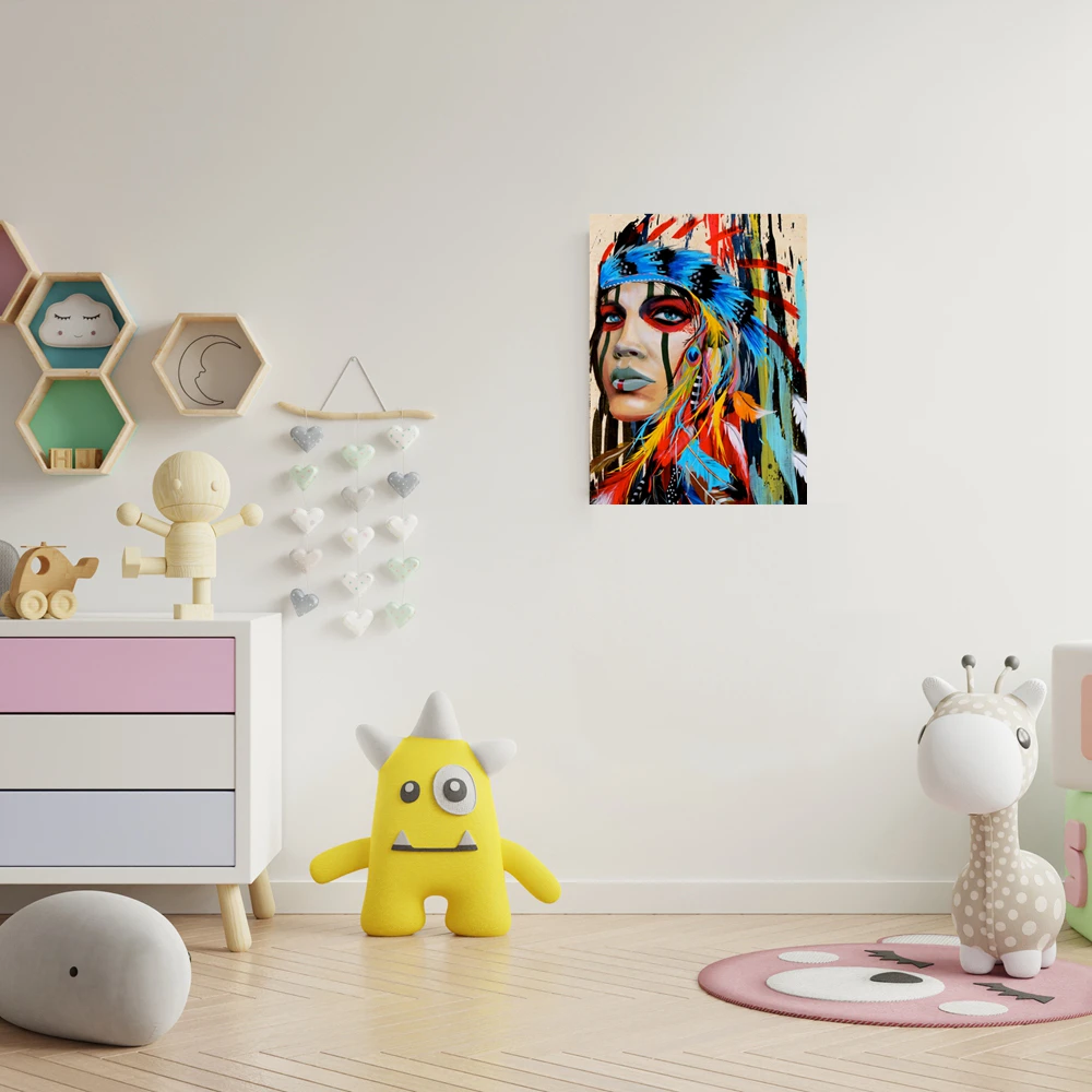 Лев и львица держит сексуальная девушка Картина на холсте для Обеденная