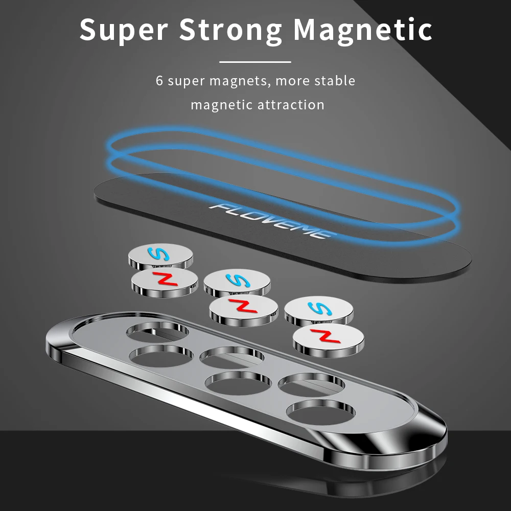 FLOVEME Magnetic Car Phone Holder Magnet Holder For Phone In Car Stand Mobile Universal Dashboard Support Smartphone Voiture