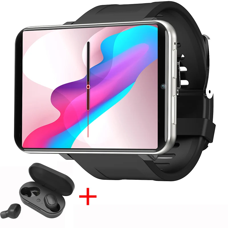 LEMT 4G Смарт-часы Android 7,1 3 ГБ+ 32 ГБ 2,86 дюйма экран Поддержка sim-карты gps WiFi 2700 мАч большой аккумулятор для умных часов для мужчин и женщин - Цвет: silver