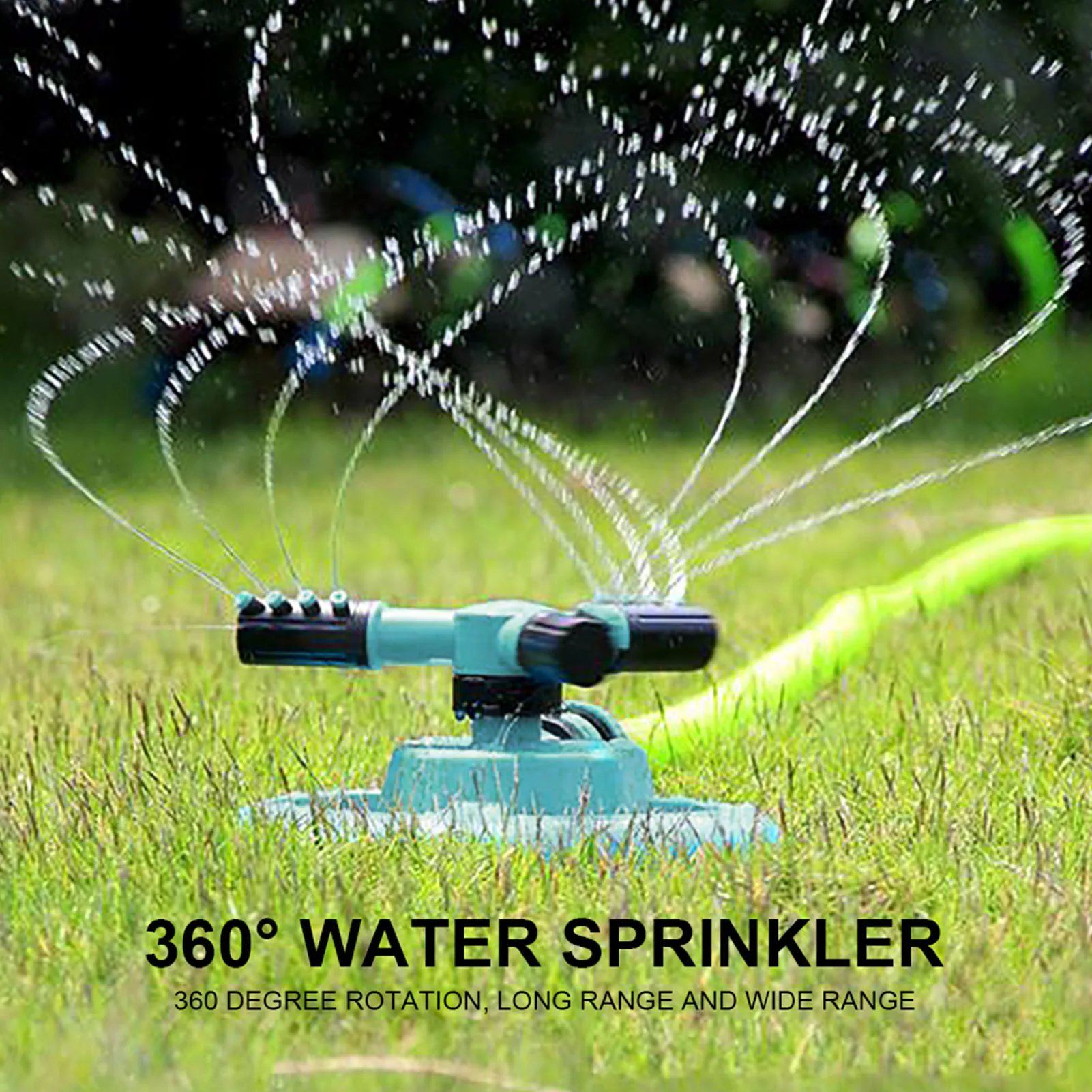 

Outdoor Garden Sprinkler 360 Degree Rotate Automatic Irrigation Sprinker 2 Water Spinkler Heads For Any Standard Garden Hose