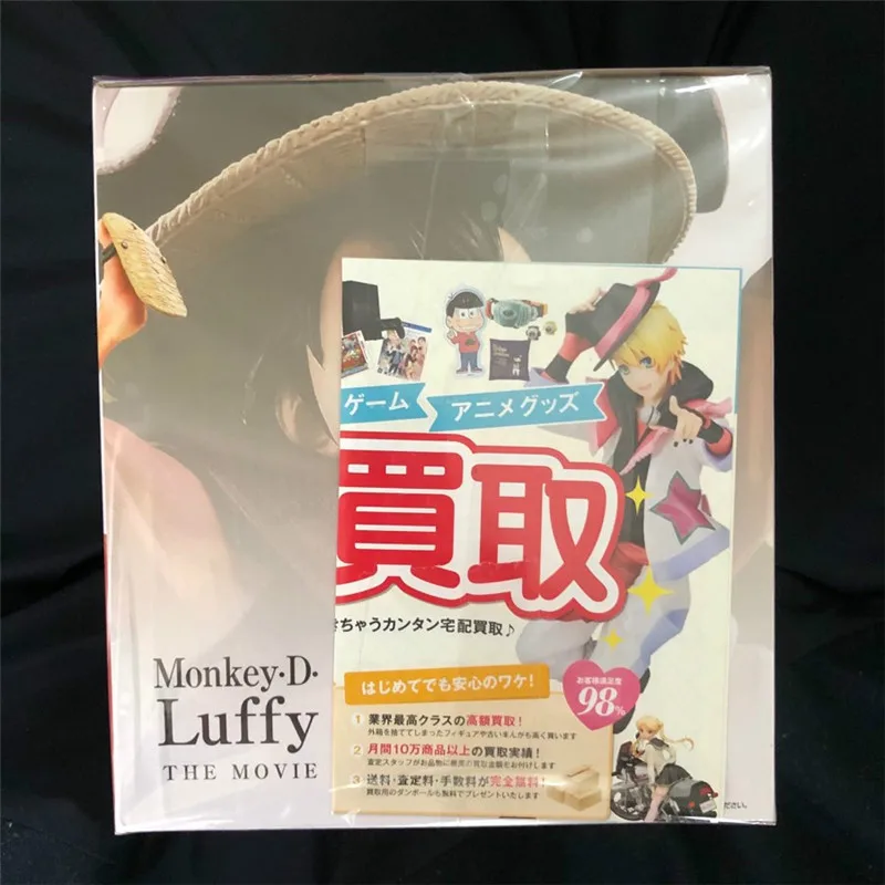 

One Piece Monkey D. Luffy The Straw Hat Pirates Hat Boy Golden Cat Sticker Original Version PVC Action Figure Toy BOX 8CM Q375