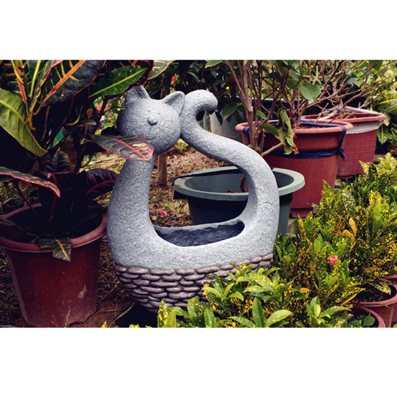 

Outdoor Garden Creative Animal Cat Flower Pot Decoration Cute Large Succulent Potted Balcony Gardening Decorations M2646