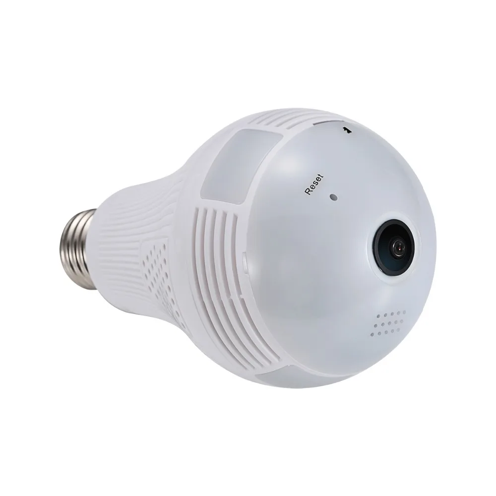 

2pcs 960P DP001 Bulb Type Fisheye Lens 360 Panoramic wireless WIFI IP Camera H.264 Built-in Microphone Motion Detection