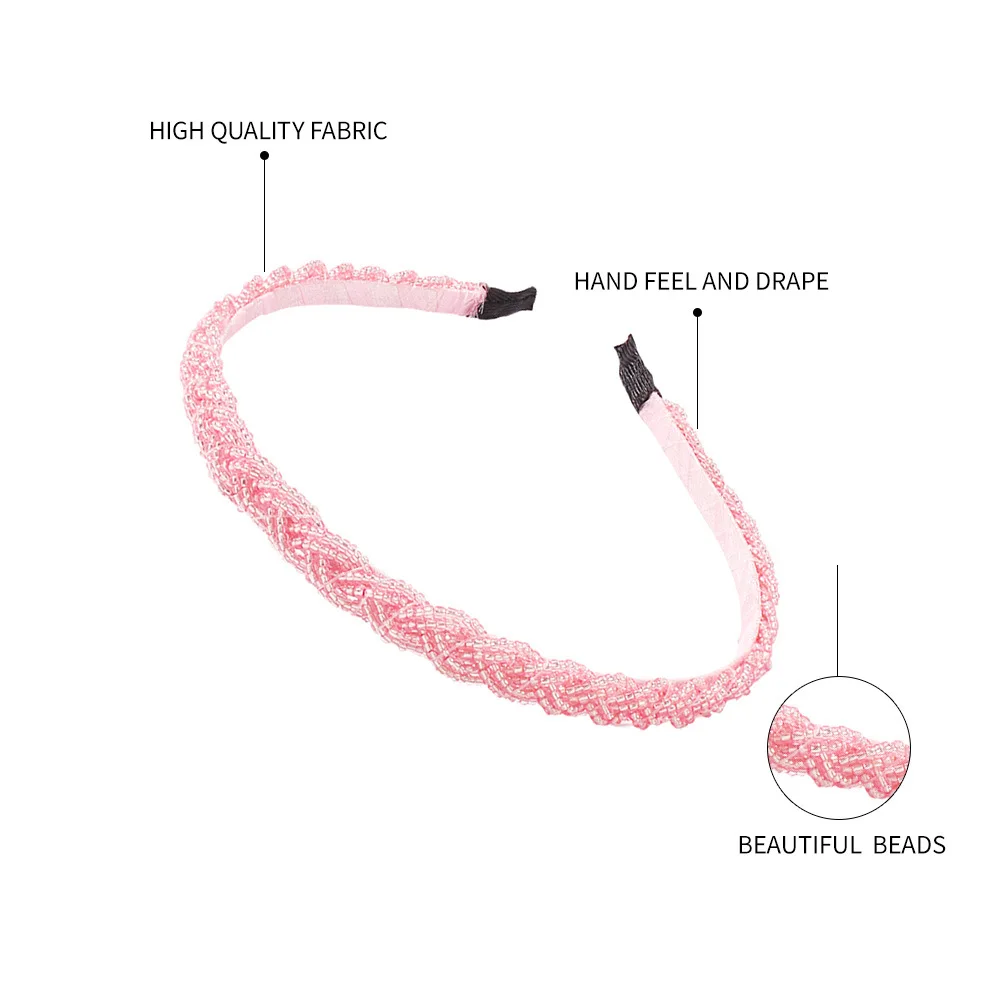 5pcs Braided Headbands Rhinestone Headband Women Beads Bezel Hair hoop Korea Hairband Girls Bride Wedding Accessories |