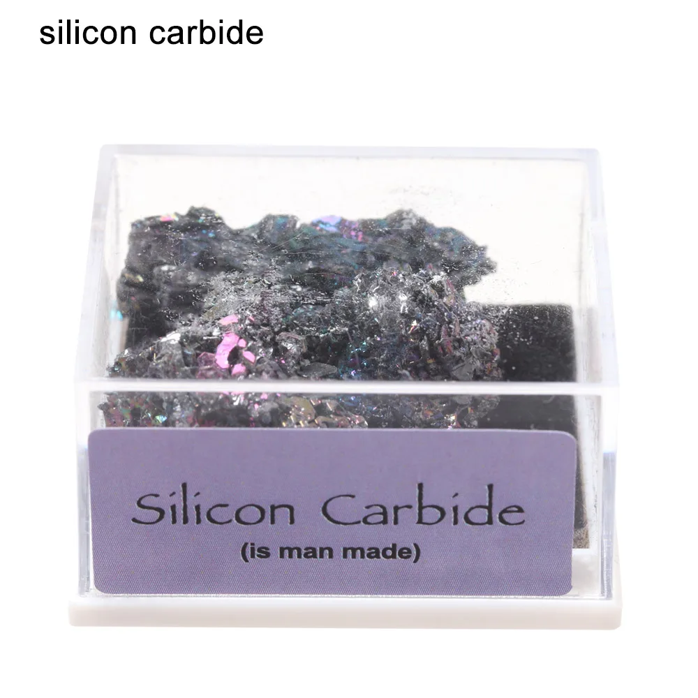 silicon carbide 1 коробка Натуральный Необработанный Рудный кварц образец кристаллического минерала энергетические целебные камни необработанные драгоценные камни коллекционные украшения - Цвет: silicon carbide