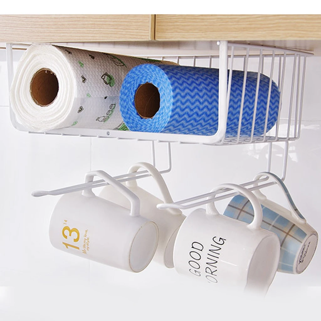 Кованый железный настольный шкаф кухонный органайзер полки корзина для хранения