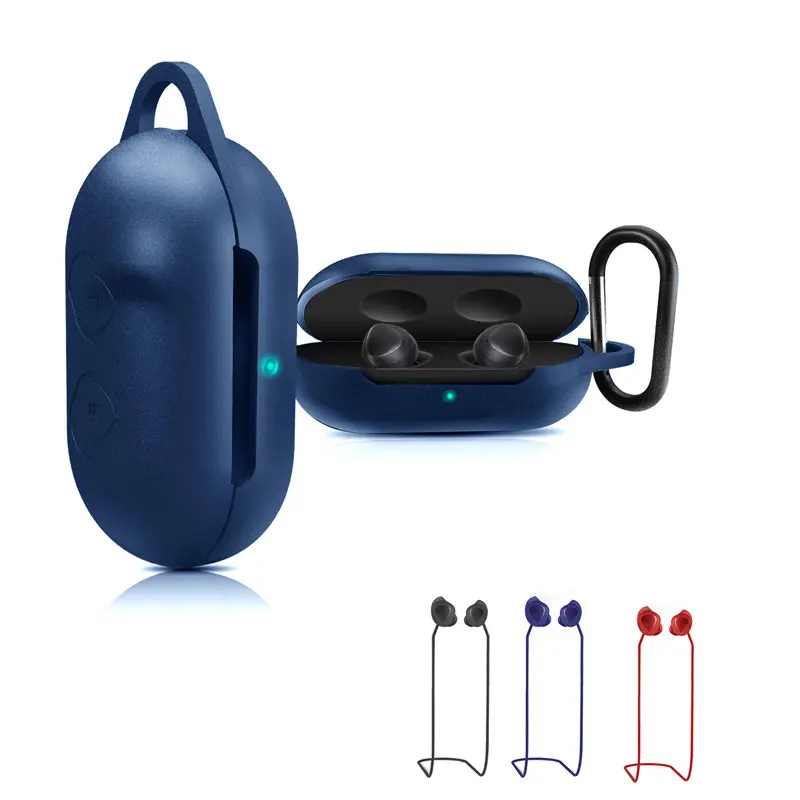 Защитный чехол для samsung Galaxy Buds наушники флип-открытый силиконовый чехол водонепроницаемый противоударный чехол s с карабином