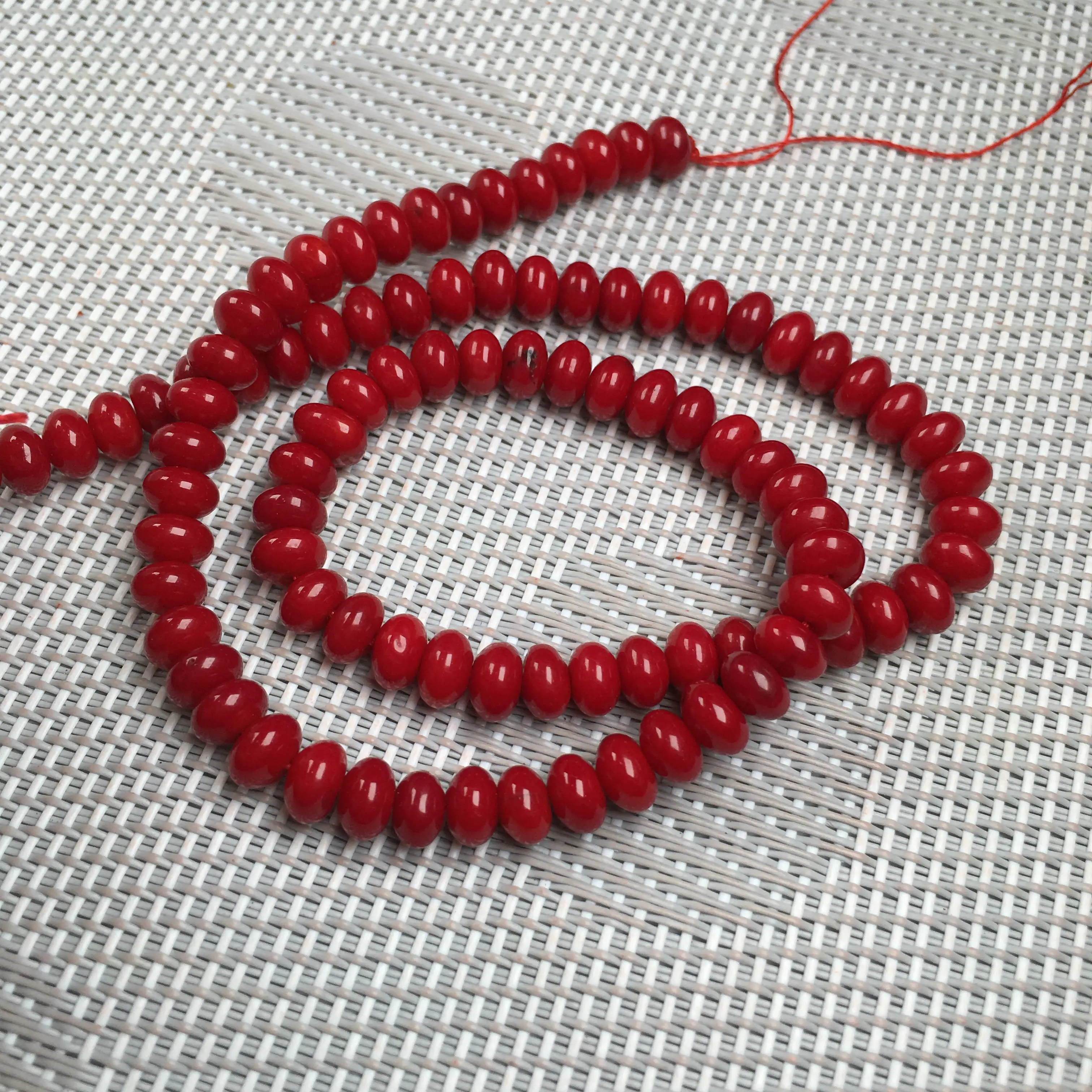 

Natural Stone Red Coral Beads High Quality Loose Isolation Beads For Jewelry Making DIY Bracelet Necklace Accessories Size 4x6mm