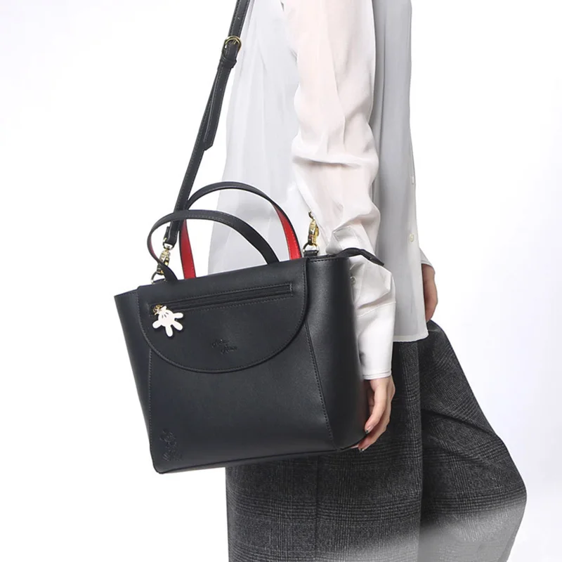 Disney Mickey Mouse женская сумка из ПУ кожи большая высокого качества повседневная через