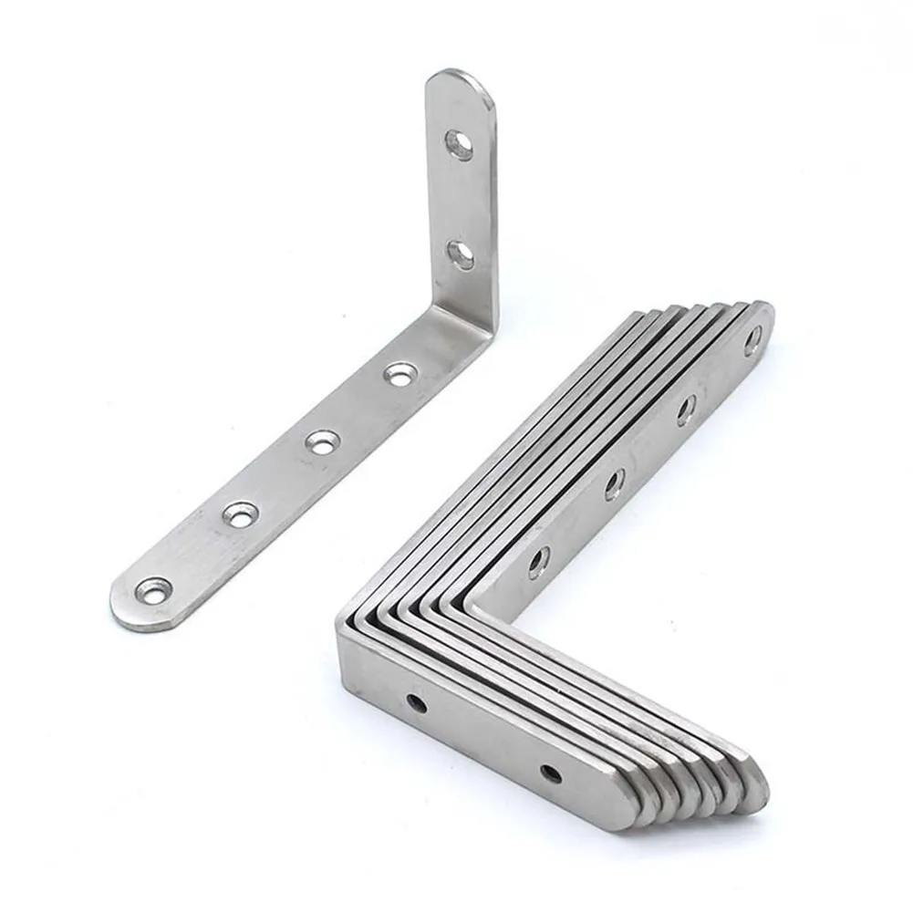 4/8 шт L кронштейн из нержавеющей стали Твердая Полка Поддержка угловая скобка