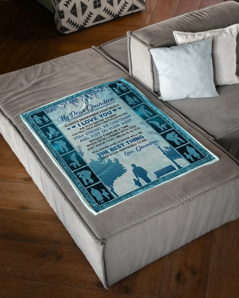 Уважаемый внук из бабушки голубого | Уютное Флисовое одеяло премиум-класса шерпы